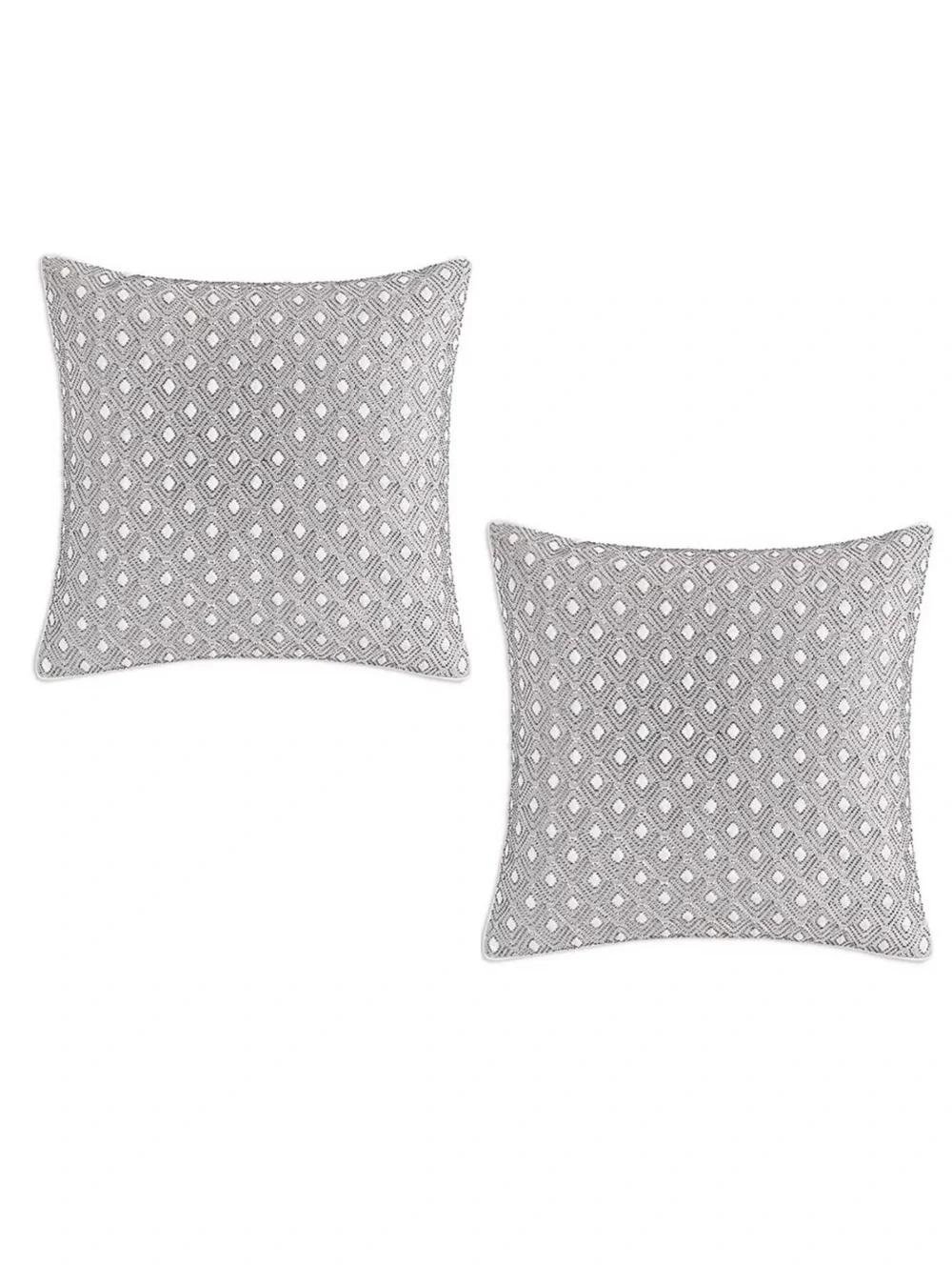 X2 Hudson Park Collection Diffused Diamond Euro Pillow Shams New w/Tag